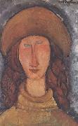 Amedeo Modigliani Jeanne Hebuterne (mk38) oil on canvas